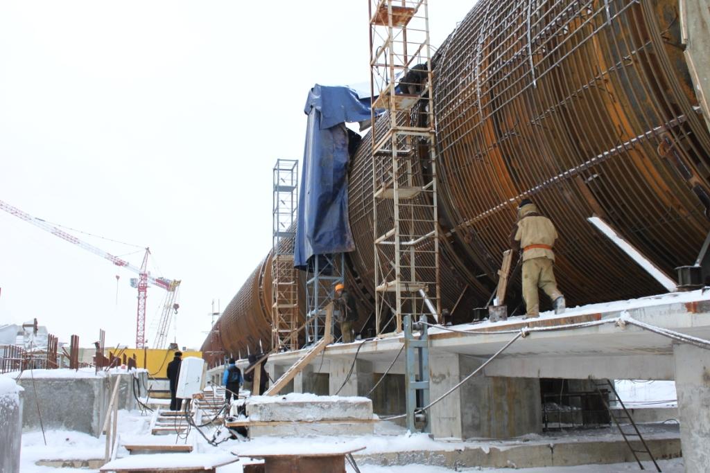 Напорный турбинный водовод ГА1 Загорской ГАЭС, 7 апреля 2011 г